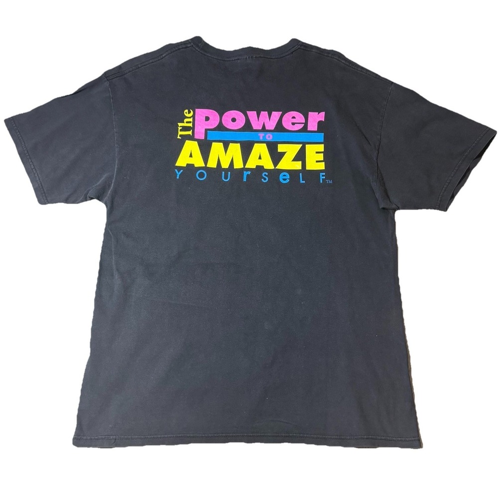 Curves Fitness The Power To Amaze Yourself Graphic T Shirt Large Black